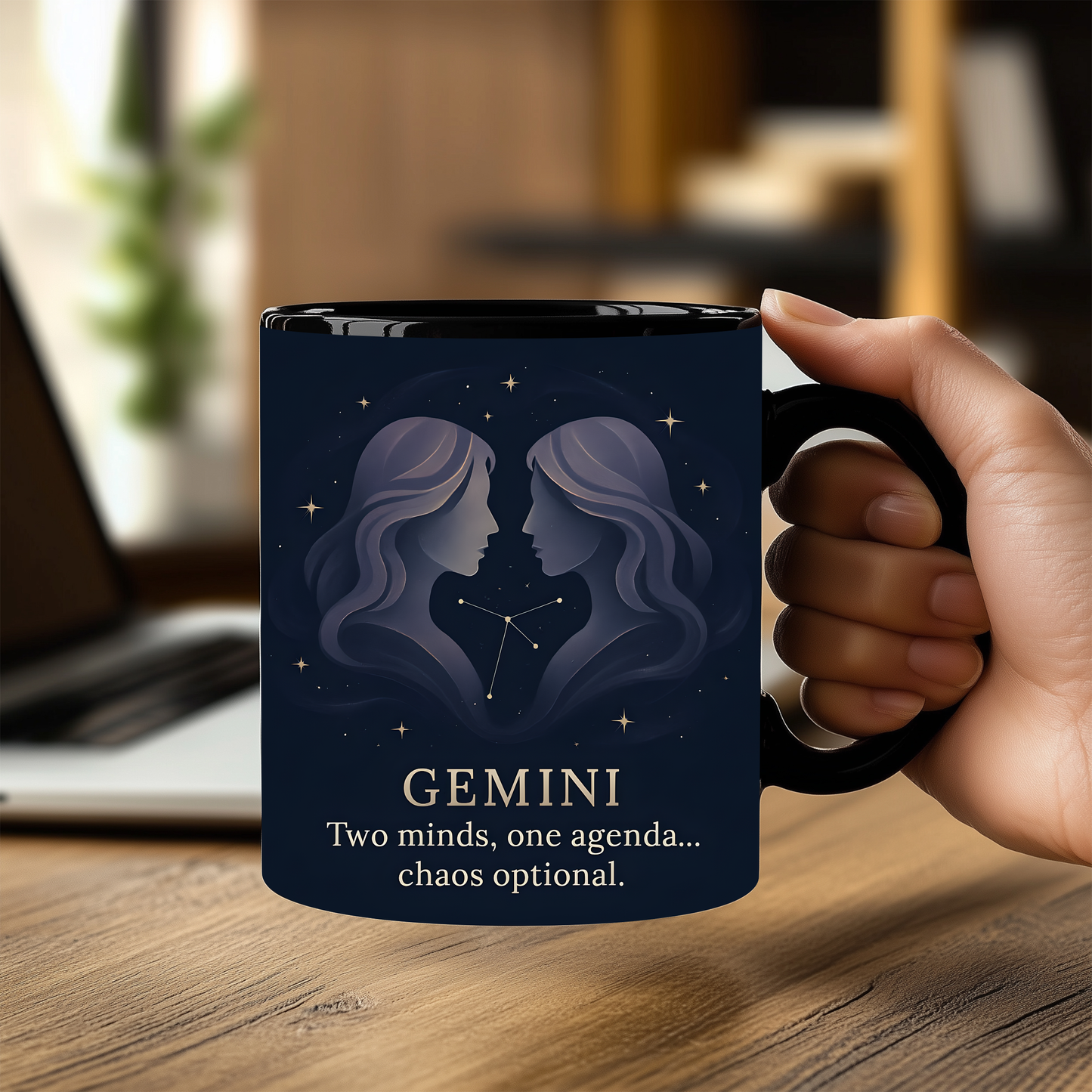 Gemini Astrology Mug,  it's the ideal Gemini birthday gift, melding the allure of their horoscope with the practical elegance of a Gemini coffee cup.