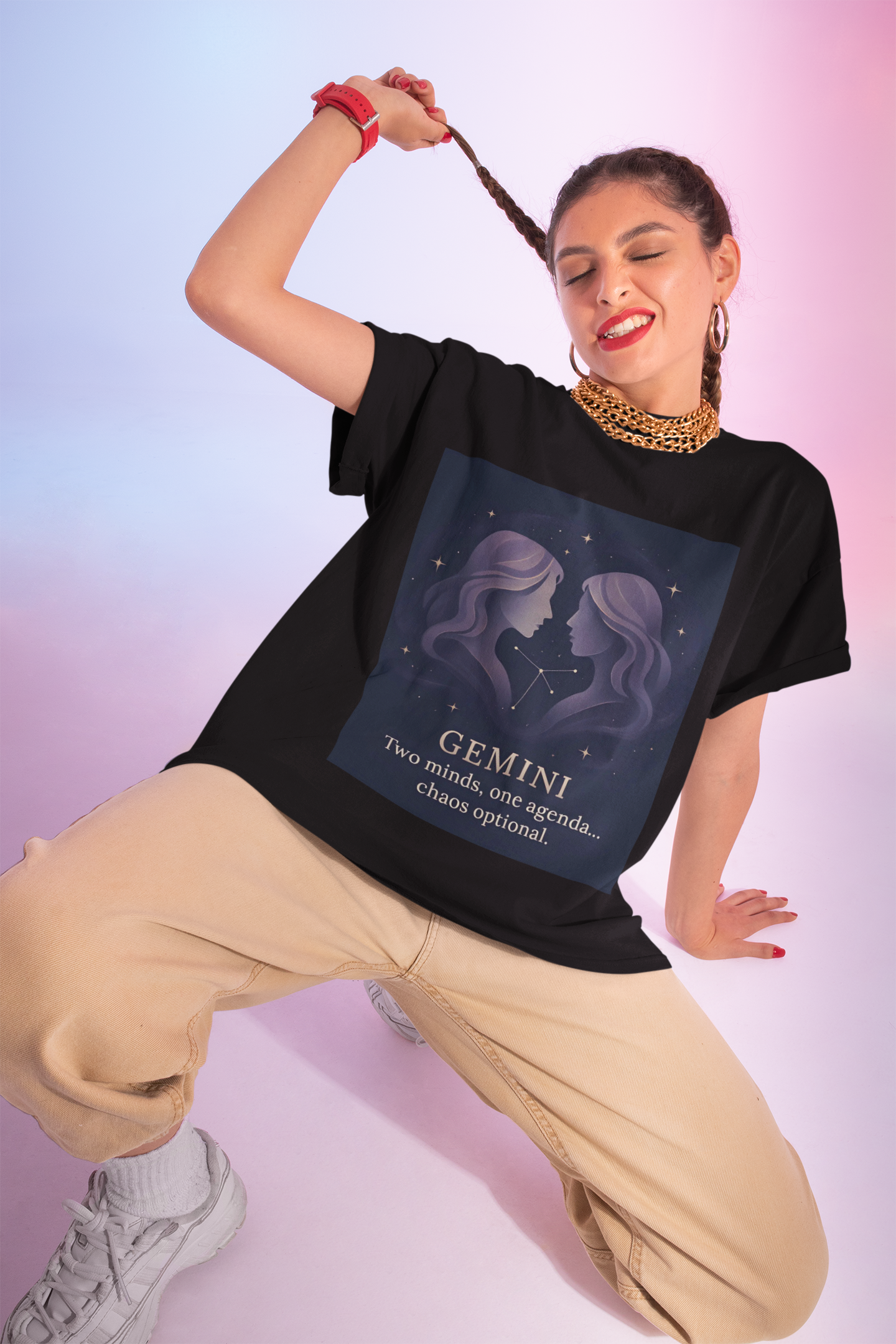 Gemini Astrology T-shirt, Whether you're treating yourself or searching for the perfect Gemini birthday gift, this zodiac t-shirt is sure to delight.