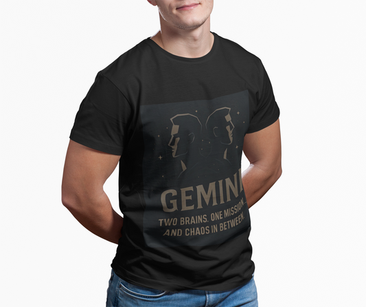 Gemini Astrology T-shirt, it's a versatile star sign shirt that pairs perfectly with any outfit, embodying the whimsical charm only a true Gemini can appreciate.
