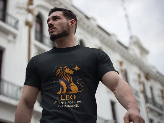 Leo Astrology T-shirt, Perfect as a Leo birthday gift, this astrology shirt offers both style and comfort, a true gem in the world of zodiac apparel.