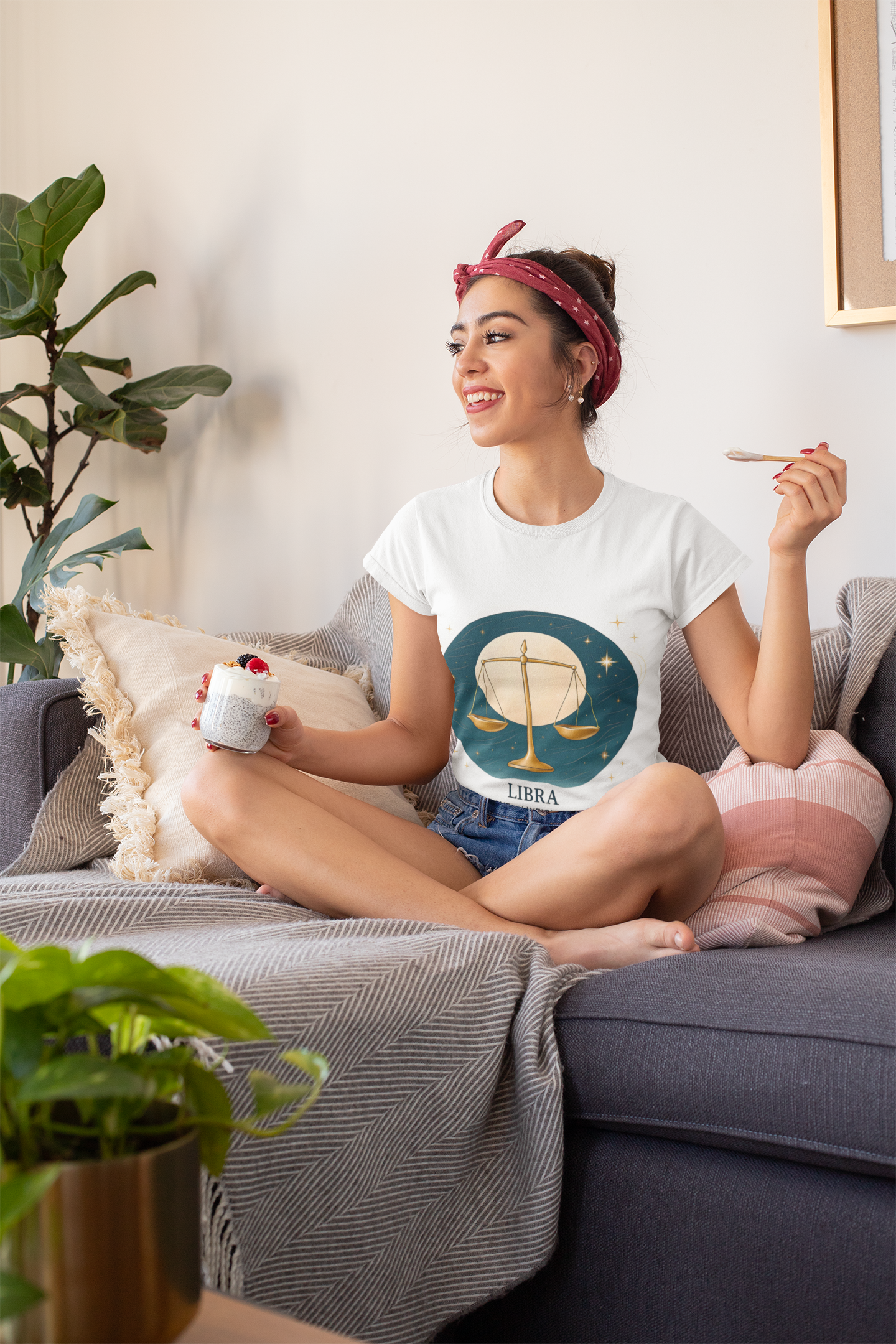 Libra Astrology T-shirt, Whether you're searching for a Libra birthday gift or simply want to celebrate your own Libra zodiac charm, this zodiac t-shirt embraces the balance and beauty of your star sign.