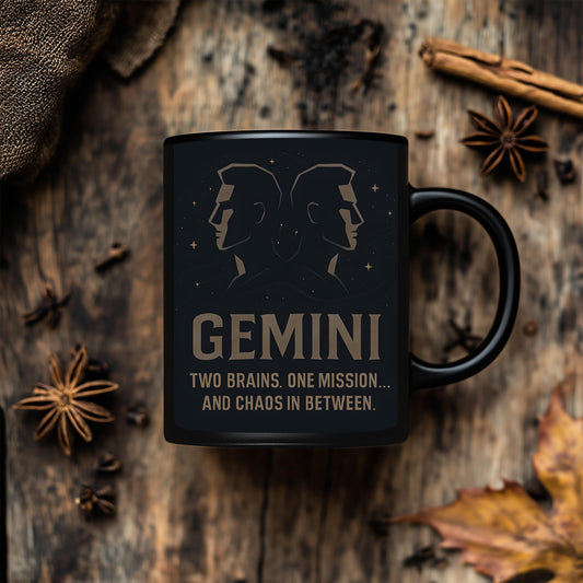 Gemini Astrology Mug, Crafted as a thoughtful gift for Gemini aficionados, it's the ideal Gemini birthday gift, melding the allure of their horoscope with the practical elegance of a Gemini coffee cup.