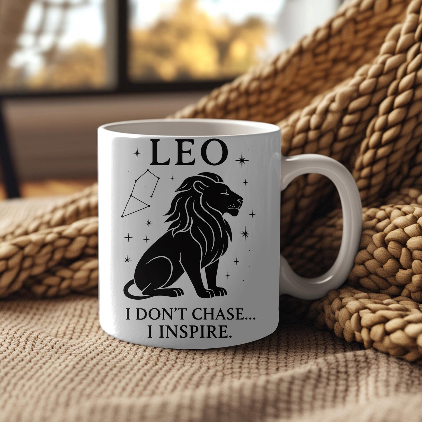 Leo Astrology Mug, A delightful gift for any Leo, this Leo star sign mug ensures their zodiac spirit shines with every drink.