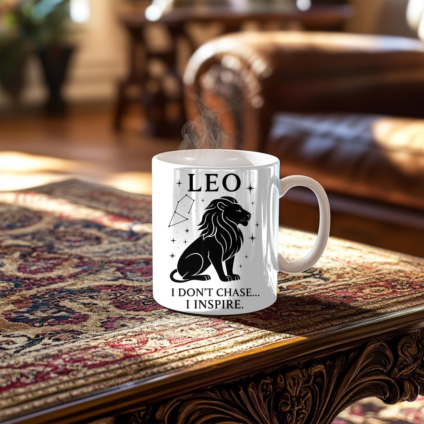 Leo Astrology Mug, A delightful gift for any Leo, this Leo star sign mug ensures their zodiac spirit shines with every drink.