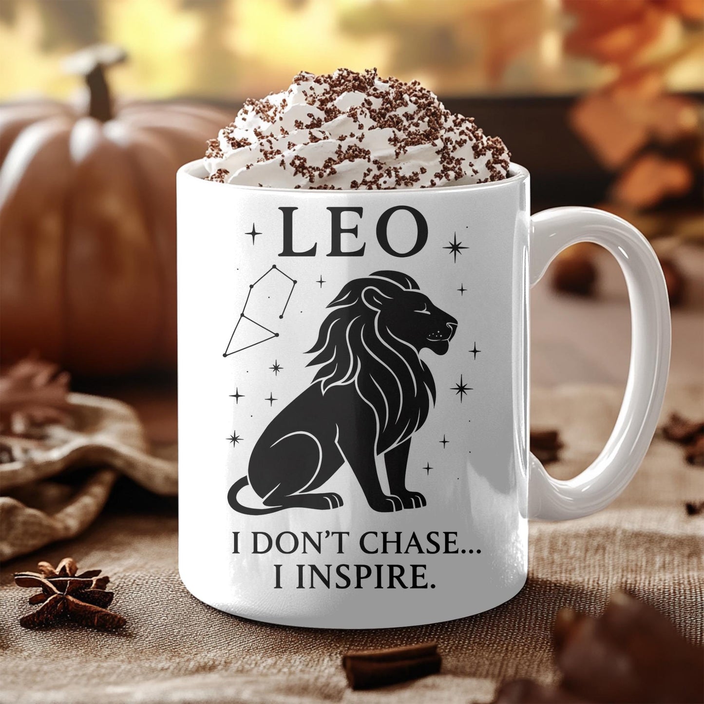 Leo Astrology Mug, A delightful gift for any Leo, this Leo star sign mug ensures their zodiac spirit shines with every drink.