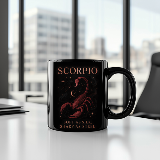 Scorpio Astrology Mug, Perfect as a gift for Scorpio enthusiasts or a thoughtful gesture for a November birthday.