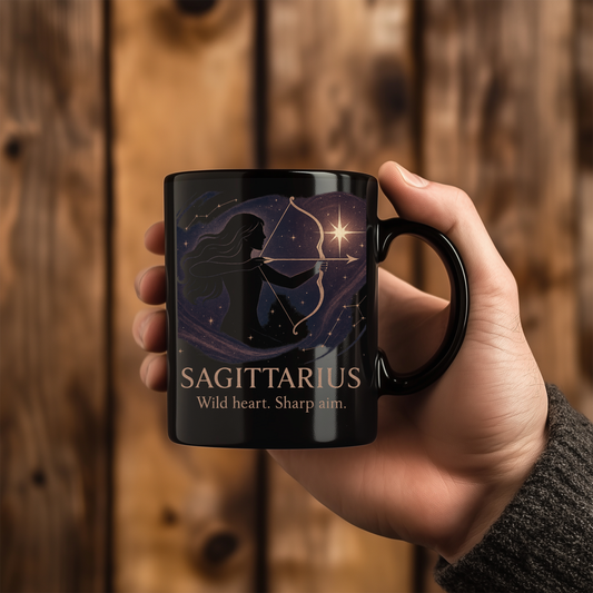 Sagittarius Astrology Mug, Zodiac Mug, This beautifully designed zodiac sign mug not only highlights the iconic Sagittarius sign but also immerses you in the mystery and wonder of the stars with every sip.