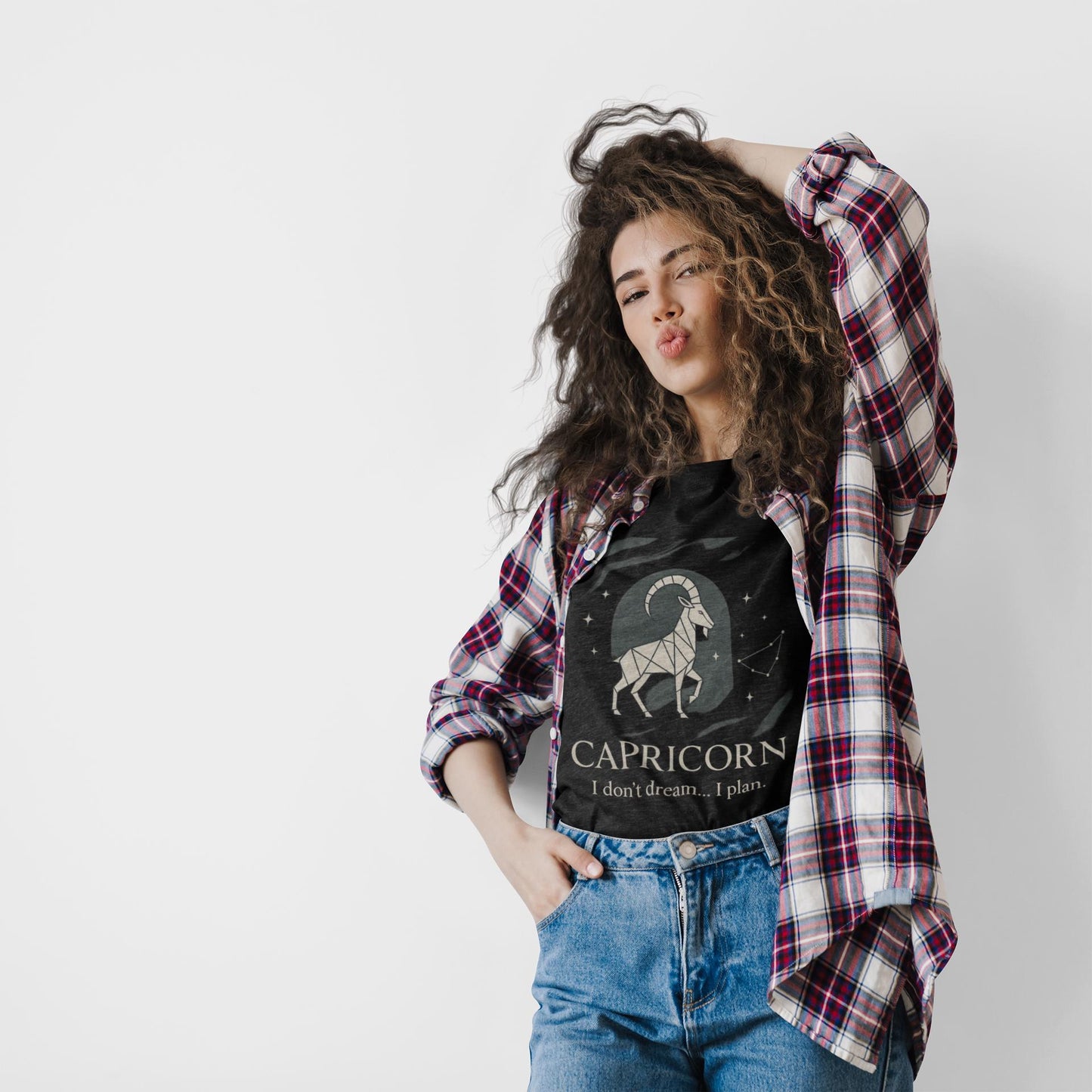 Capricorn Astrology T-Shirt,Perfect as a personalized Capricorn gift, this astrology shirt merges comfort with a touch of celestial charm, making it an ideal add to your zodiac sign shirt collection.
