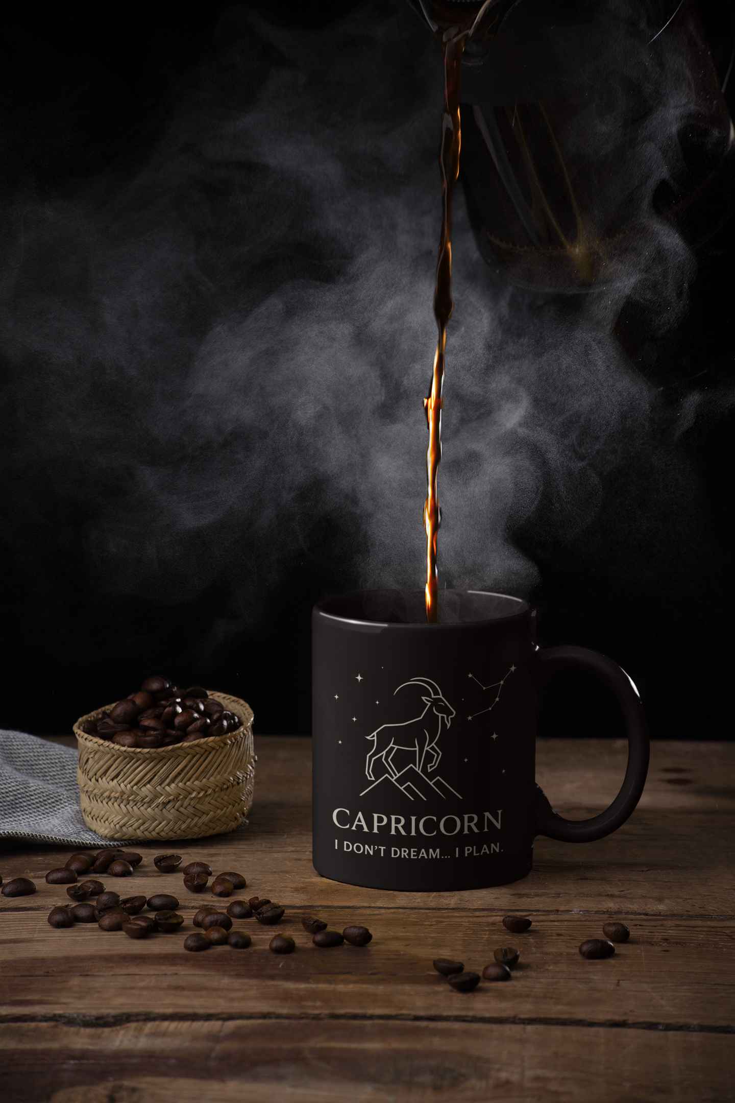 Capricorn Astrology Mug, This constellation mug captures the celestial beauty of the Capricorn zodiac, making it the perfect zodiac mug for astrology lovers.