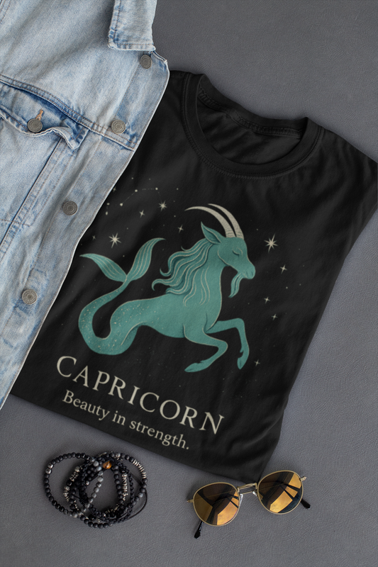 Capricorn Astrology T-Shirt, making it an ideal Capricorn gift or a treat for your own Capricorn birthday celebration.