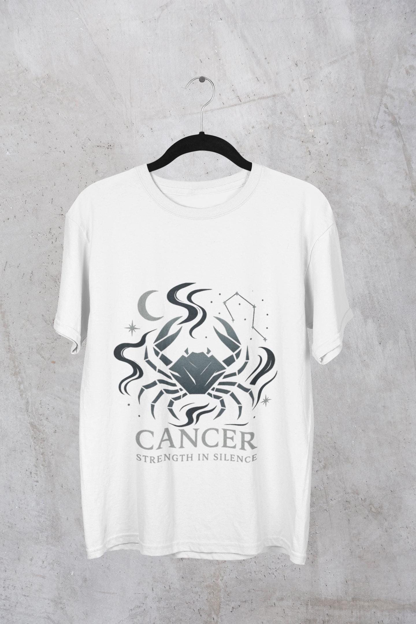 Cancer Astrology T-shirt, Perfect as a cancer birthday gift, this zodiac tshirt offers comfort and a touch of cosmic flair. Wear your zodiac T-shirt proudly