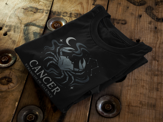 Cancer Astrology T-shirt, Perfect as a cancer birthday gift, this zodiac tshirt offers comfort and a touch of cosmic flair. Wear your zodiac T-shirt proudly