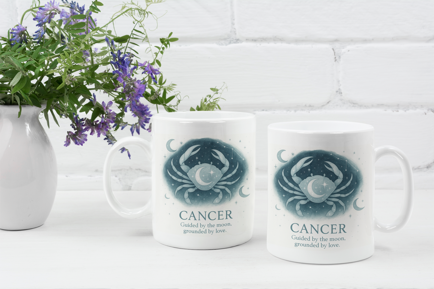 Cancer Astrology Mug, Zodiac Mug,an ideal Cancer birthday gift.