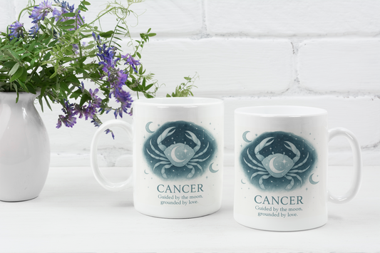 Cancer Astrology Mug, Zodiac Mug,an ideal Cancer birthday gift.