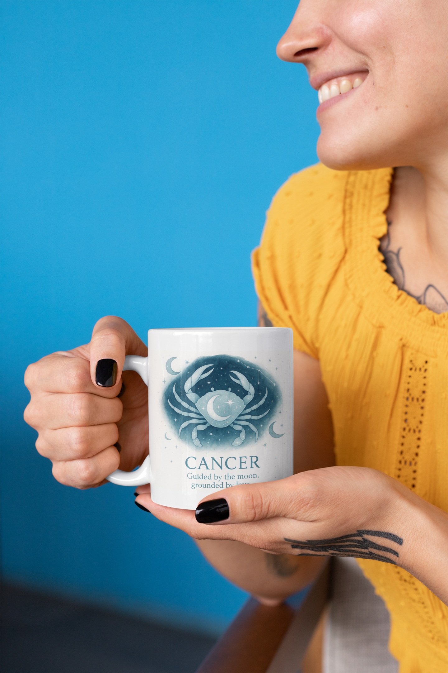 Cancer Astrology Mug, Zodiac Mug,an ideal Cancer birthday gift.