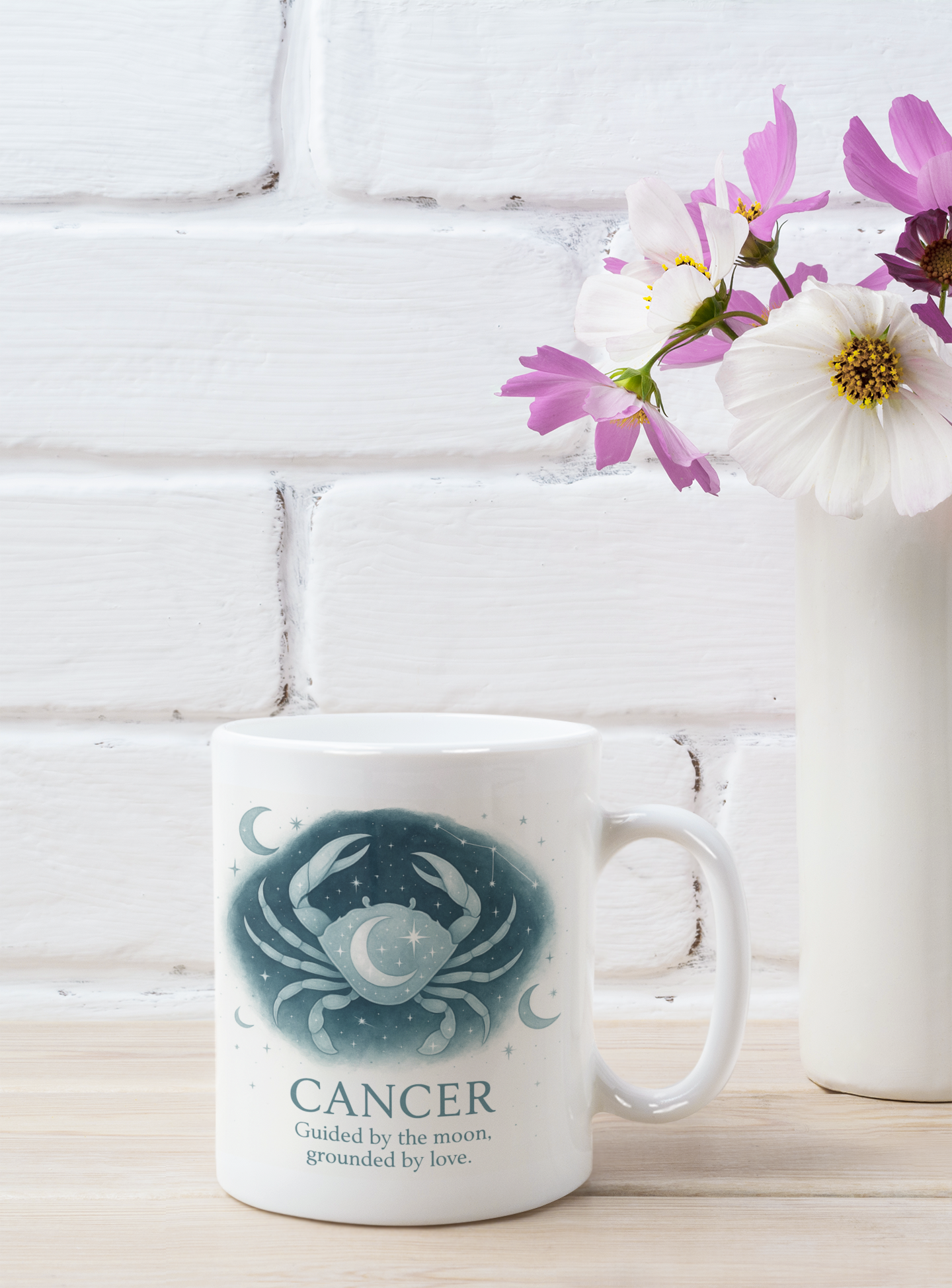 Cancer Astrology Mug, Zodiac Mug,an ideal Cancer birthday gift.