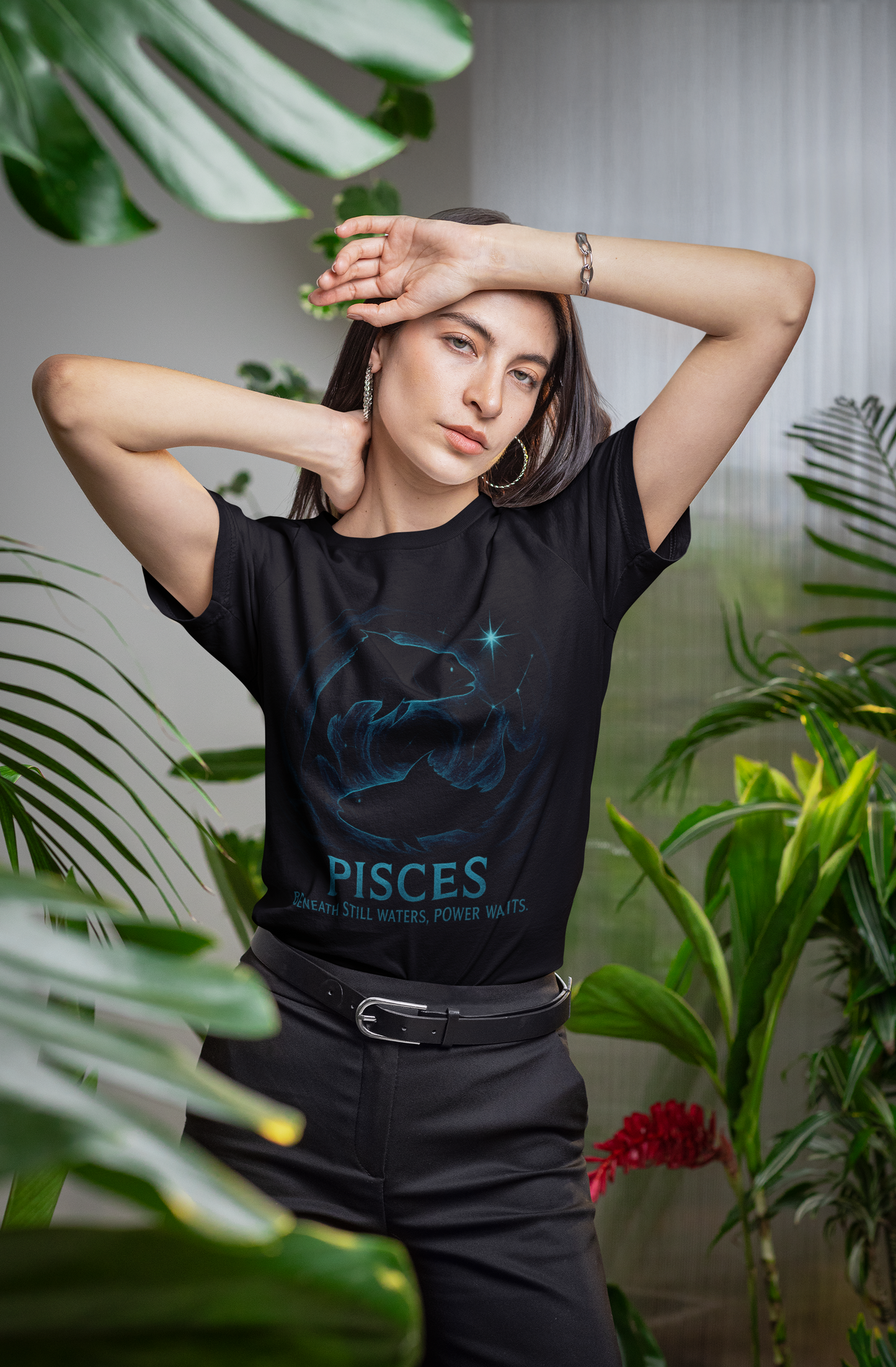 Pisces Astrology T-shirt, Wrap yourself or your loved one in the gentle embrace of this Pisces zodiac shirt.