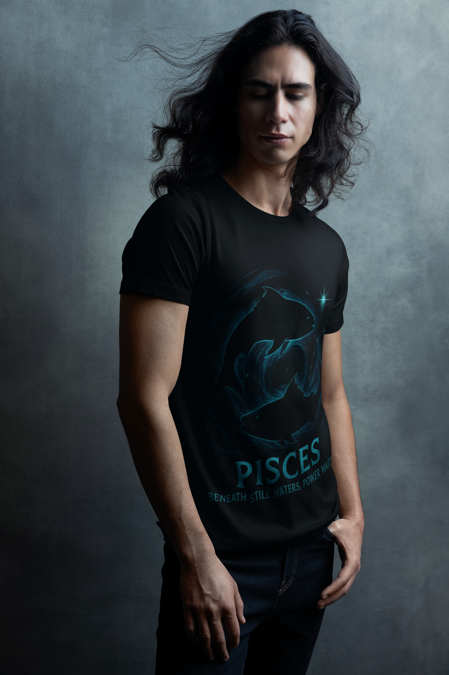 Pisces Astrology T-shirt, Wrap yourself or your loved one in the gentle embrace of this Pisces zodiac shirt.