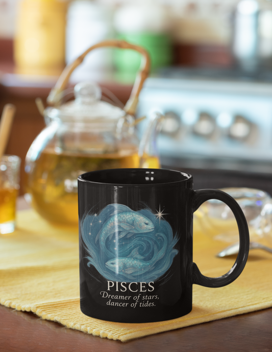 Pisces Zodiac Mug, Ideal as a Pisces birthday gift or for any February birthday celebration.