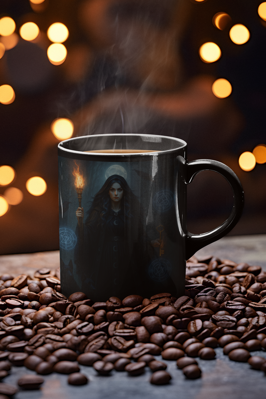 Hecate Goddess Mug, Witchy Mug, Perfect for anyone who embraces the enigmatic paths of witchcraft, this witch mug is not just a vessel—it's a magical experience.
