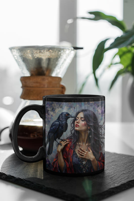 Morrigan Goddess Mug, Embrace your inner goddess with this essential piece of witchy mugs collection.
