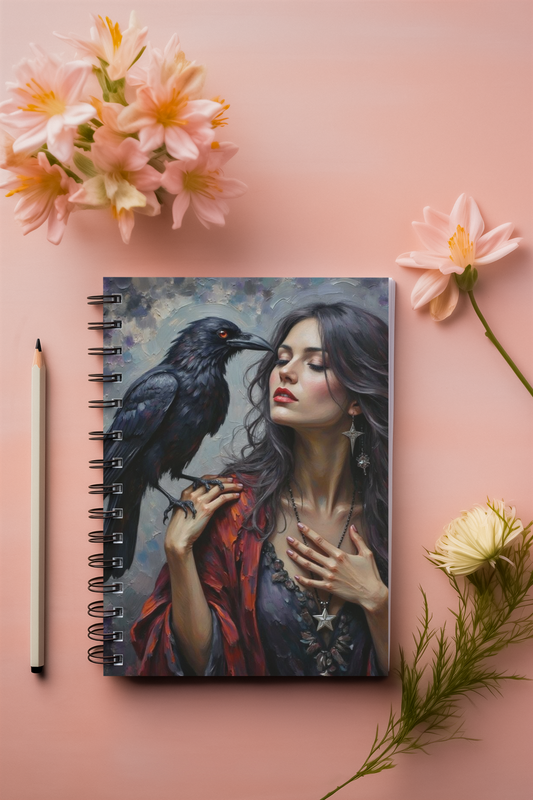 The Morrigan Goddess Witchy Journal, it's your personal book of shadows or grimoire.
