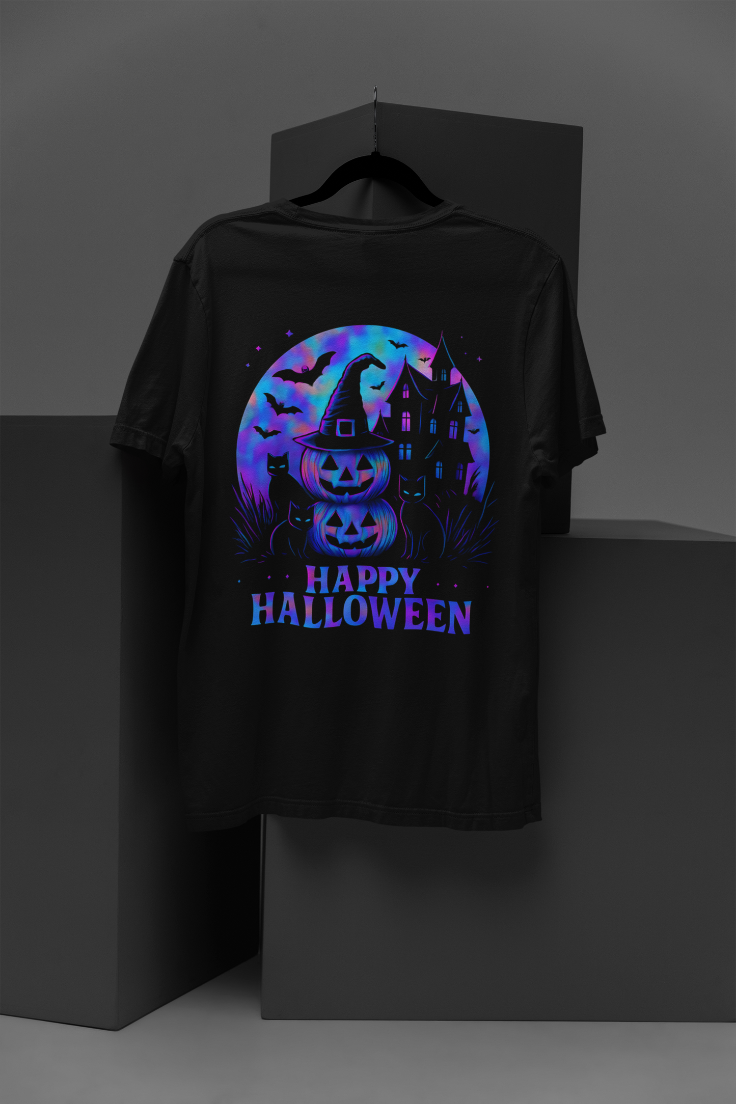 Happy Halloween Holographic T-Shirt,this holographic pumpkin wonder ensures you stand out in style