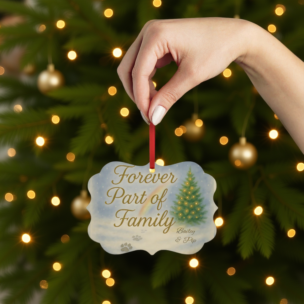 Rainbow Bridge Remembrance Ornament, serves as a beautiful pet memorial bauble for your remembrance tree
