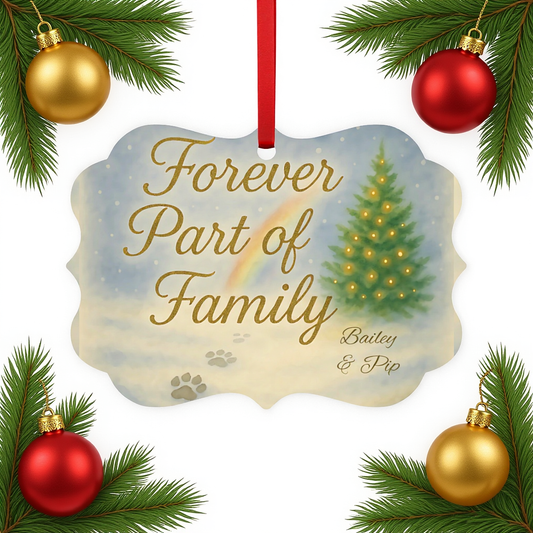Rainbow Bridge Remembrance Ornament, serves as a beautiful pet memorial bauble for your remembrance tree