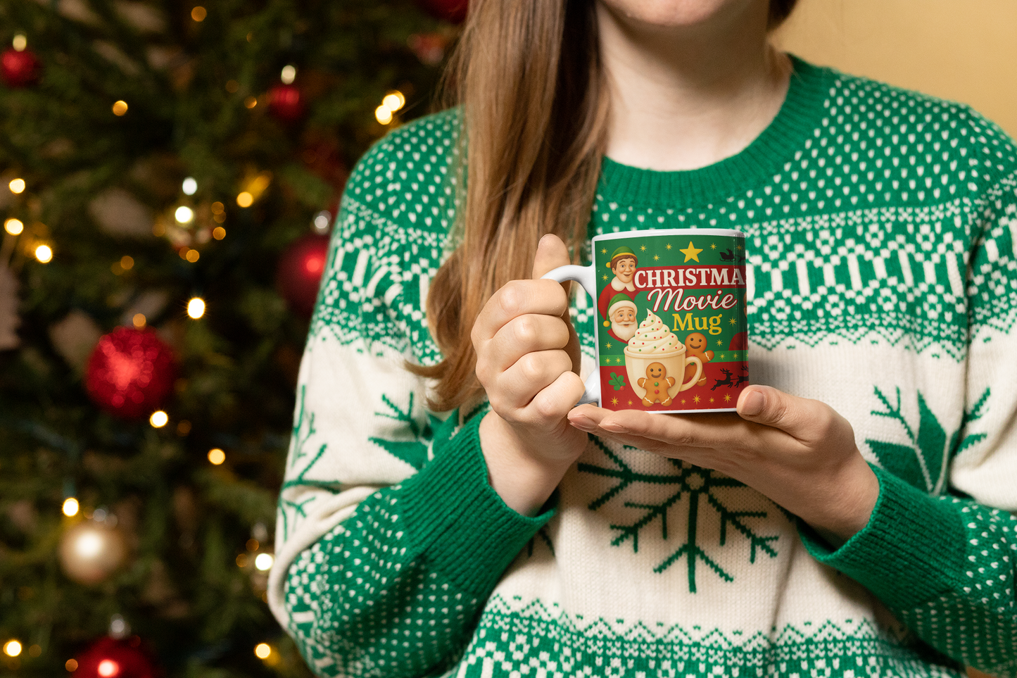 Christmas Movie Mug,Celebrate the joyful season with a mug that radiates warmth, cheer, and holiday magic.