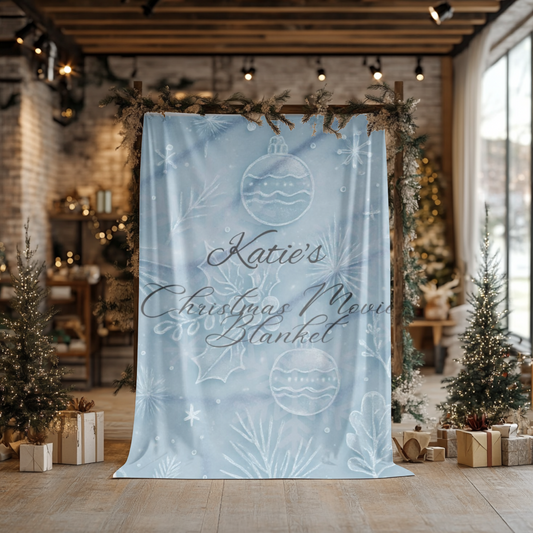 Personalised Christmas Movie Blanket,you can customize it as a custom name blanket, making every snuggle blanket moment uniquely yours.
