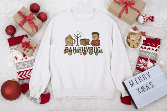 Bah Humbug Sweater, Work Colleague Gift, Secret Santa, Celebrate sweater weather with a sense of humor that brightens up any office gathering.