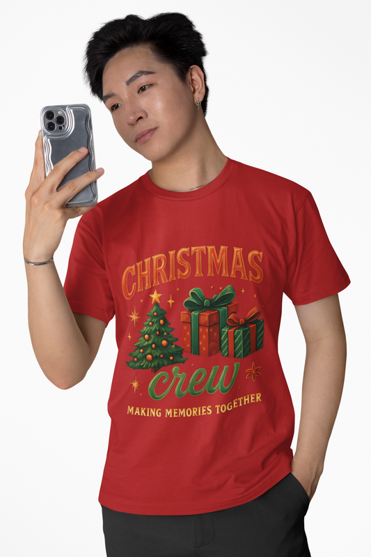 Festive Christmas Crew T-Shirt Bella Canvas, Perfect for the christmas queen in your life, it makes the cutest presents under the tree, or unites loved ones with matching xmas shirts.
