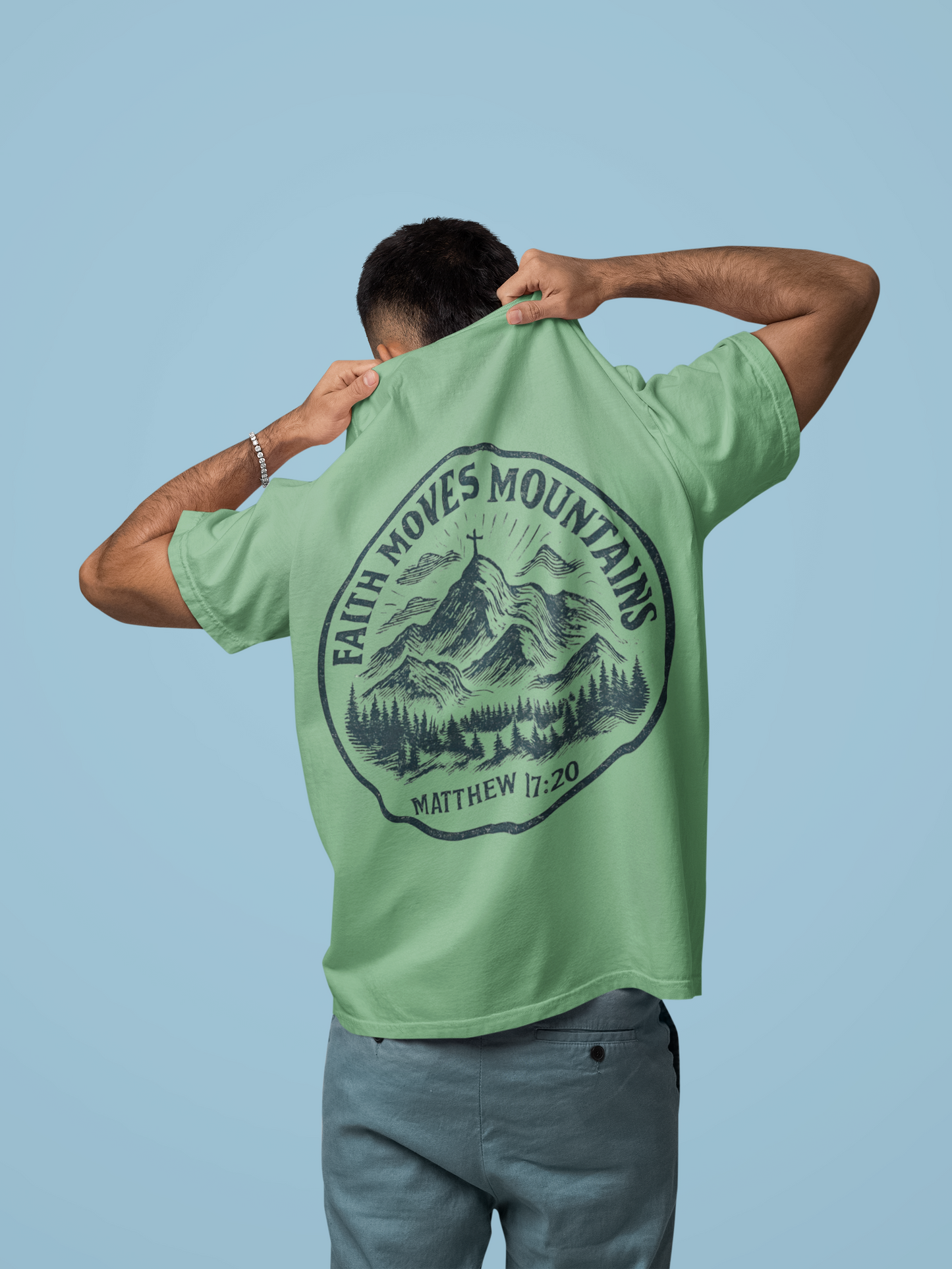 Faith Moves Mountains Comfort Colors Tee,Christianity Gift, Christianity Shirt,Christian Merch, Jesus Christ Shirt, Religion, Christian Gift