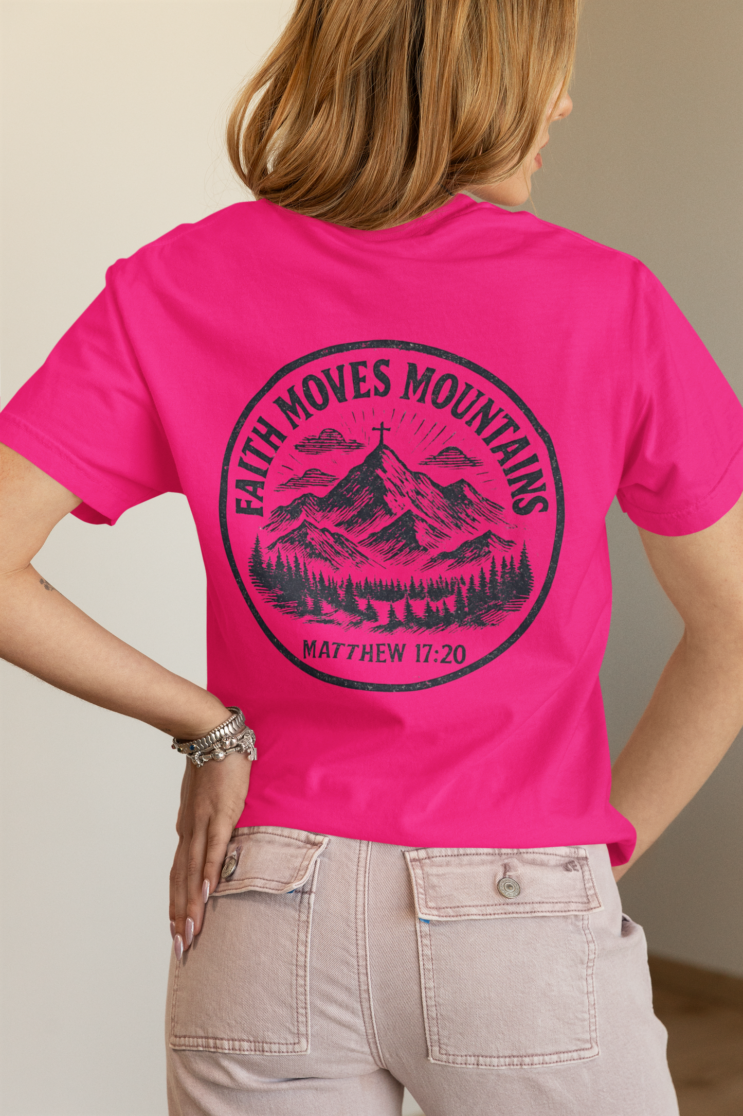 Faith Moves Mountains Comfort Colors Tee,Christianity Gift, Christianity Shirt,Christian Merch, Jesus Christ Shirt, Religion, Christian Gift