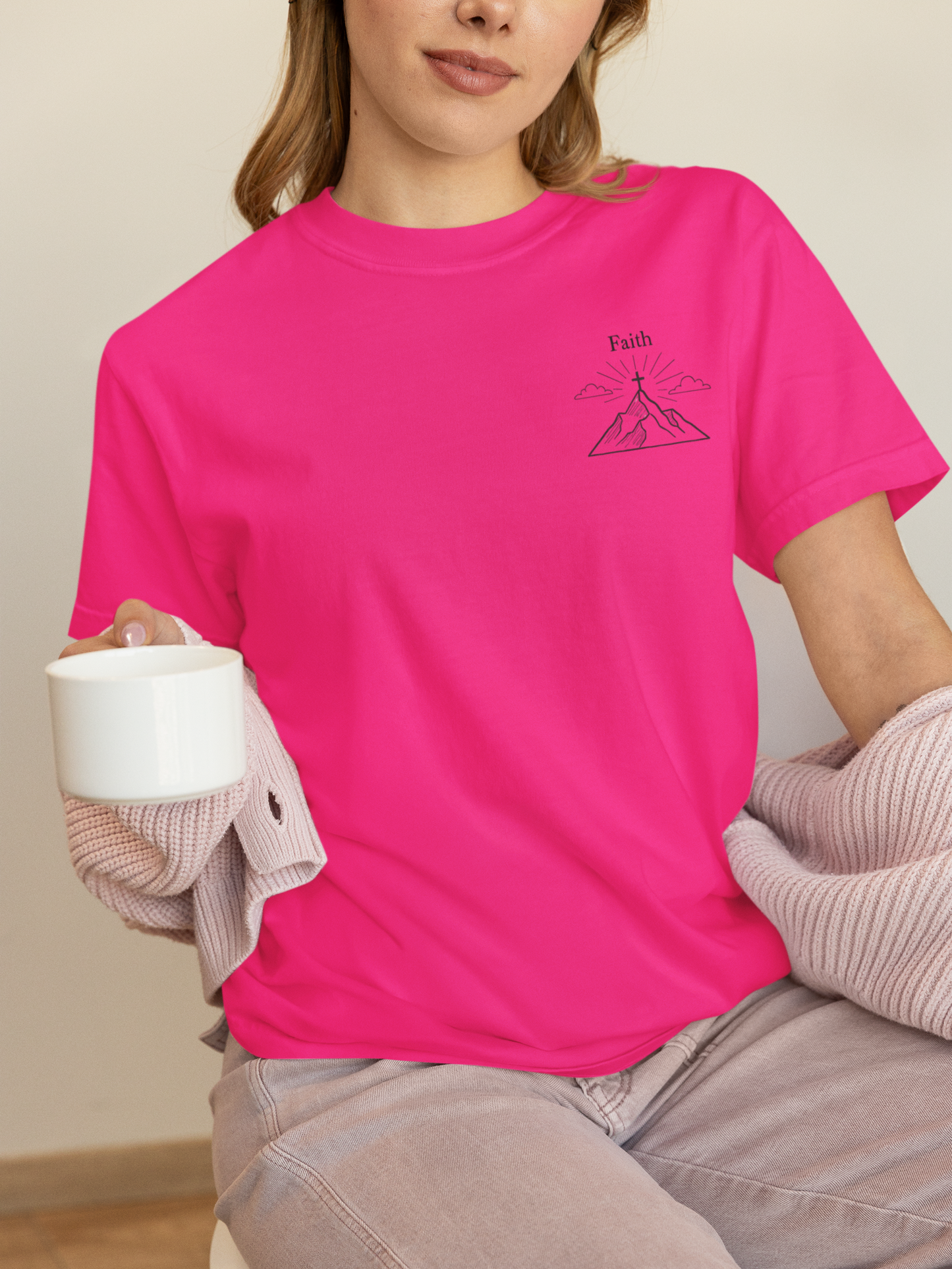 Faith Moves Mountains Comfort Colors Tee,Christianity Gift, Christianity Shirt,Christian Merch, Jesus Christ Shirt, Religion, Christian Gift