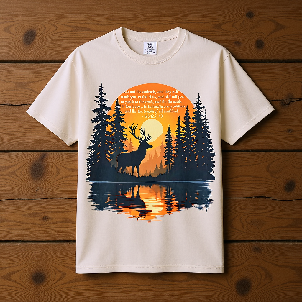Faith in God and Nature T-shirt, this Christianity shirt makes an ideal addition to your collection of Christian clothes.