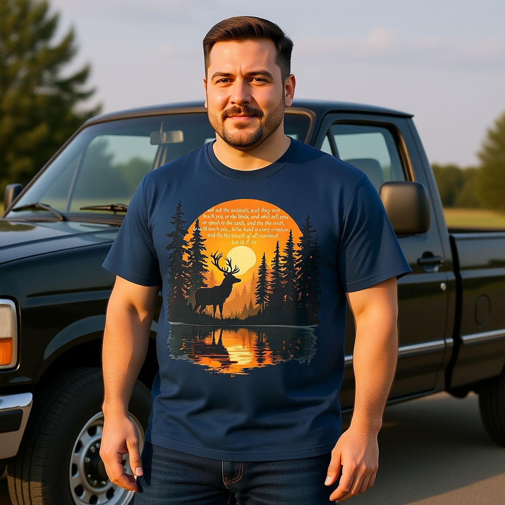 Faith in God and Nature T-shirt, this Christianity shirt makes an ideal addition to your collection of Christian clothes.