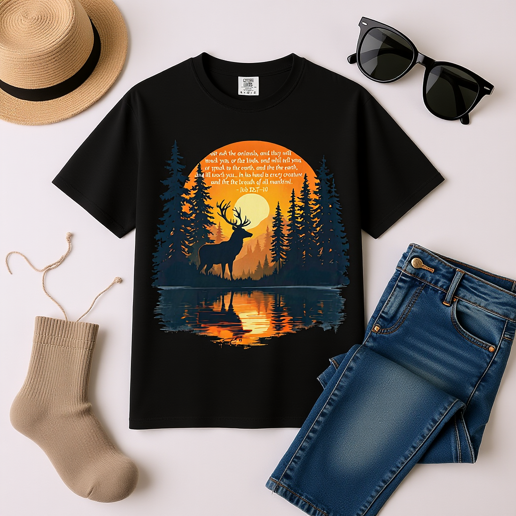 Faith in God and Nature T-shirt, this Christianity shirt makes an ideal addition to your collection of Christian clothes.