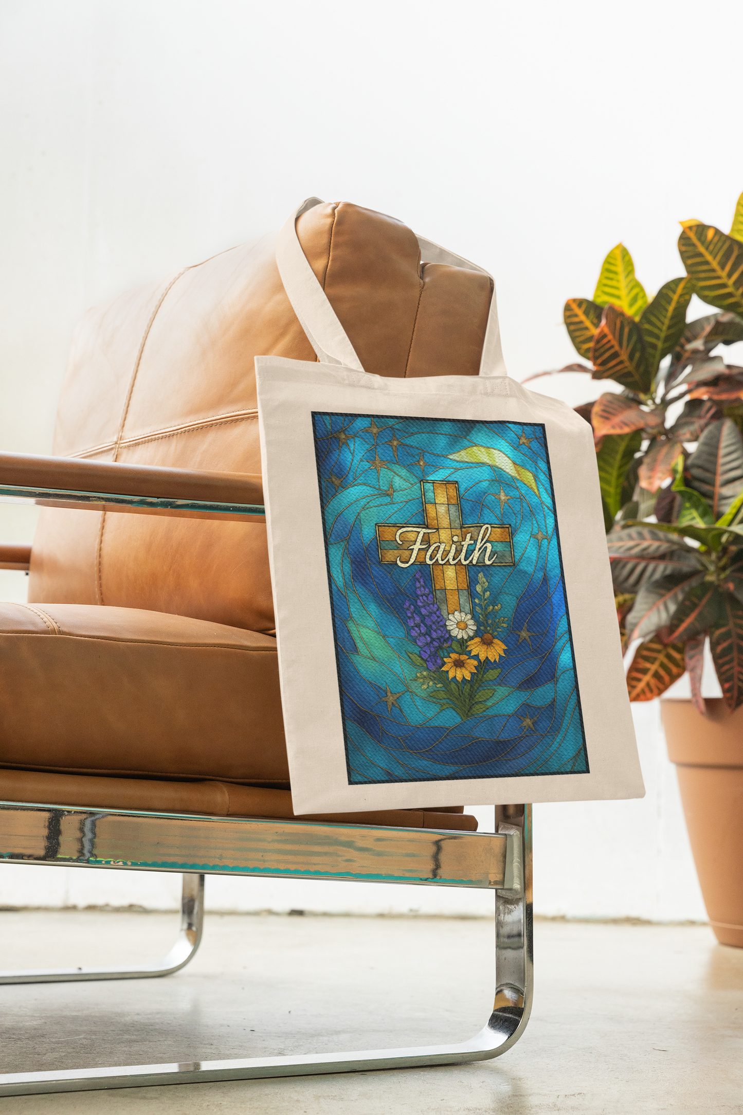Christianity Faith Tote Bag, Christian Tote Bag, an ideal religious gift bag for those you cherish. Spacious and thoughtful, this church tote bag ensures your faith travels with you.