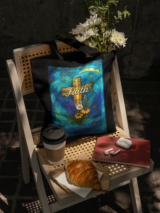 Christianity Faith Tote Bag, Christian Tote Bag, an ideal religious gift bag for those you cherish. Spacious and thoughtful, this church tote bag ensures your faith travels with you.