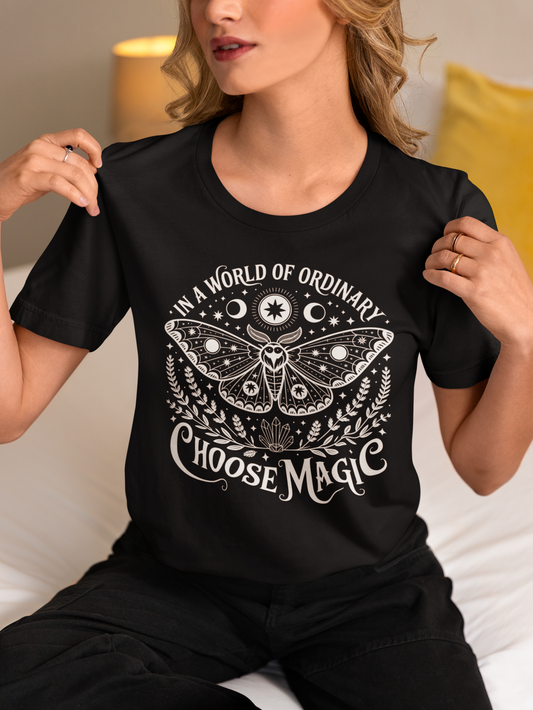 Choose Magic Witchy T-Shirt • Magical Spell Graphic Tee • Occult Mystical Shirt • Witchy Gift Unisex Top • Spiritual Pagan Clothing
