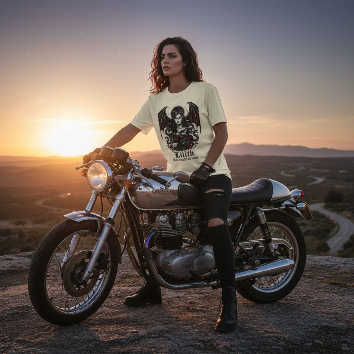 Goddess Lilith Graphic T-shirt, Whether you're drawn to witchy things or simply love the Lilith goddess, this piece adds a touch of mystery and power to your wardrobe.