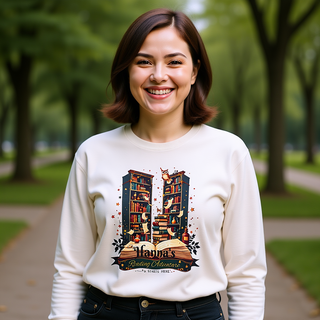 Personalized Book Lover Sweatshirt,Custom Name Reading Adventure Gift, Cozy Bookish Sweater, Reading Nook Aesthetic Pullover,bookworm gifts