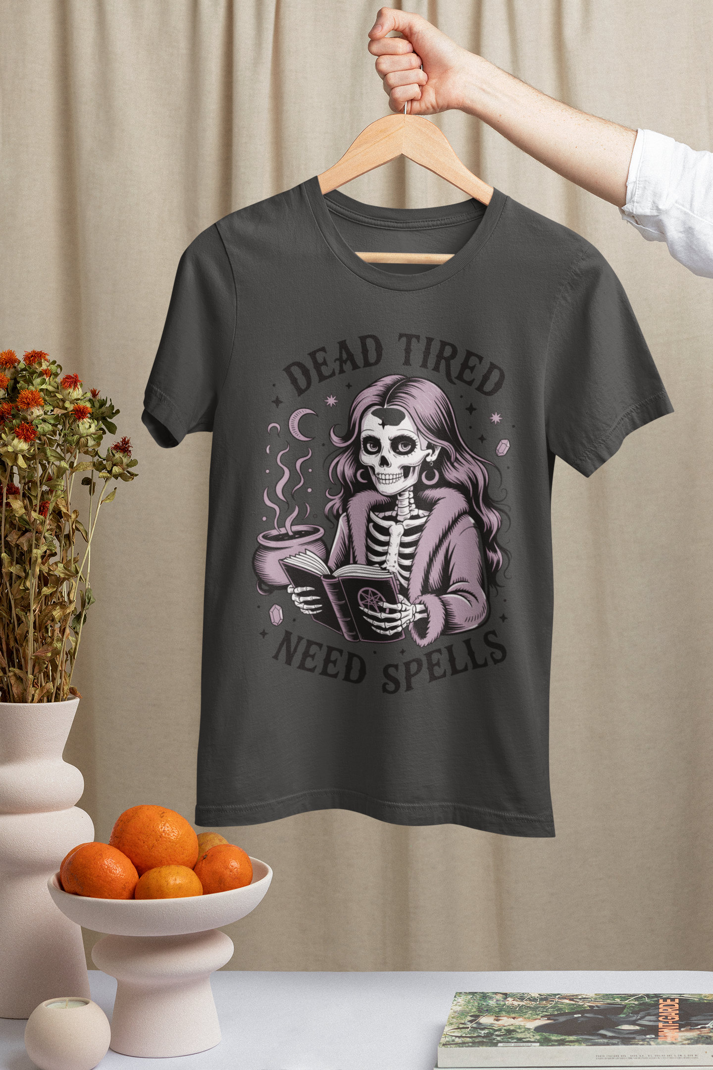Dead Tired Need Spells Witchy T-Shirt, Skeleton Graphic Tee, witchy stuff,  Witchcraft Shirt, Witchy Clothes, Witchcore, Wiccan Apparel