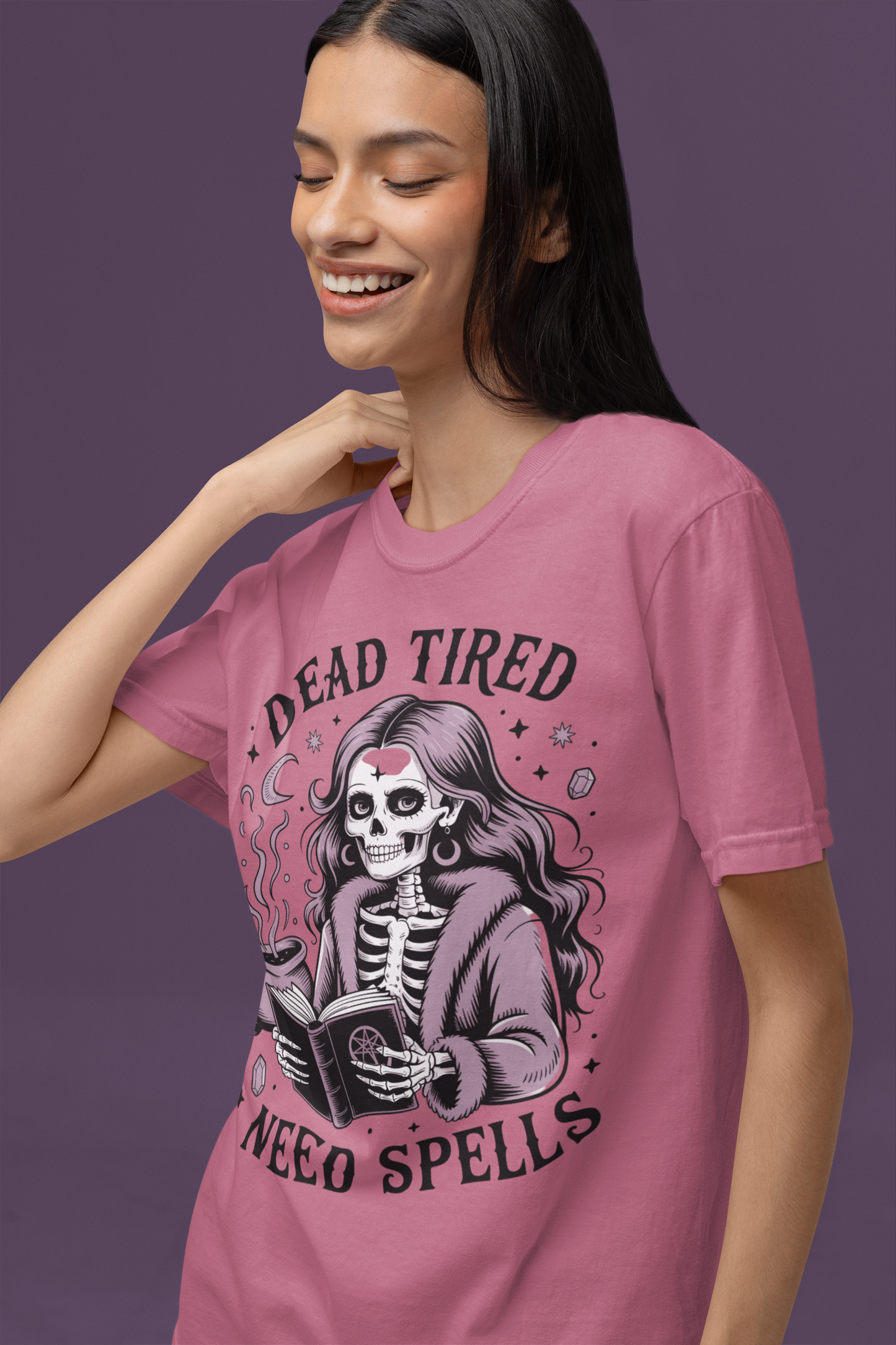 Dead Tired Need Spells Witchy T-Shirt, Skeleton Graphic Tee, witchy stuff,  Witchcraft Shirt, Witchy Clothes, Witchcore, Wiccan Apparel