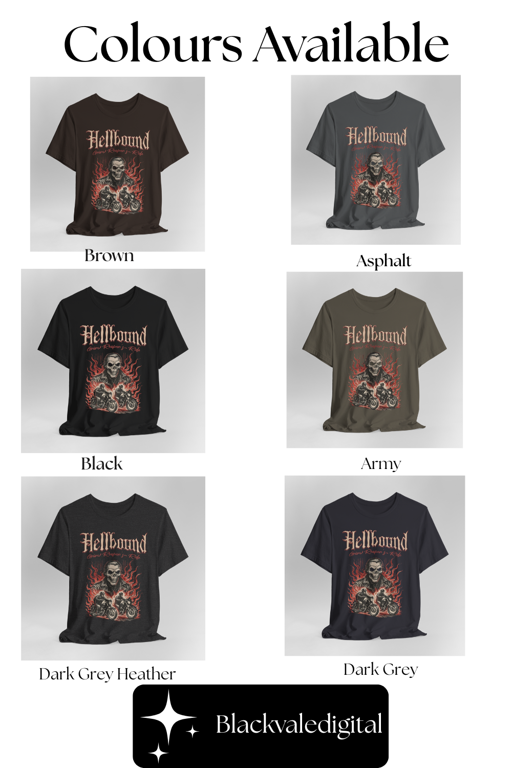 Hellbound Biker Graphic Tee | Motorcycle Skull Rider T-Shirt | Gothic Biker Streetwear