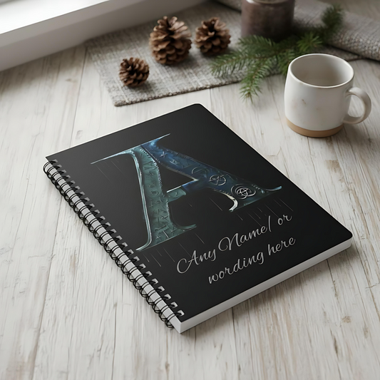 Personalized Norse Witchy Monogram A5 Notebook, Custom Journal.