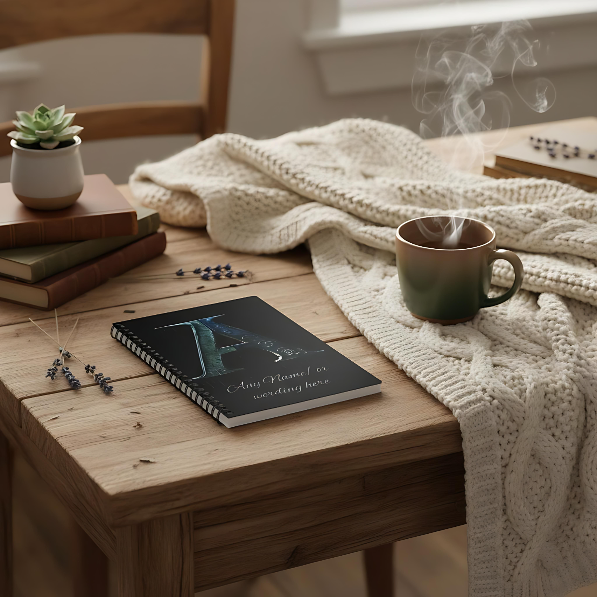 Personalized Norse Witchy Monogram A5 Notebook, Custom Journal.