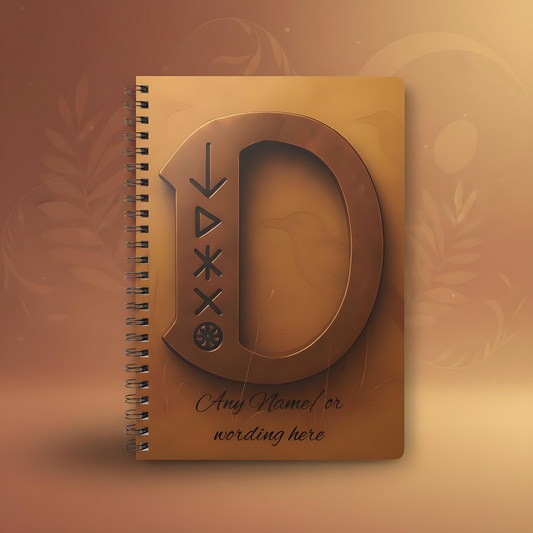 Personalized Norse Witchy Monogram A5 Notebook, Custom Journal,Monogram Notebook, Grimoire Journal, Book Of Shadows, Viking Grimoire Journal